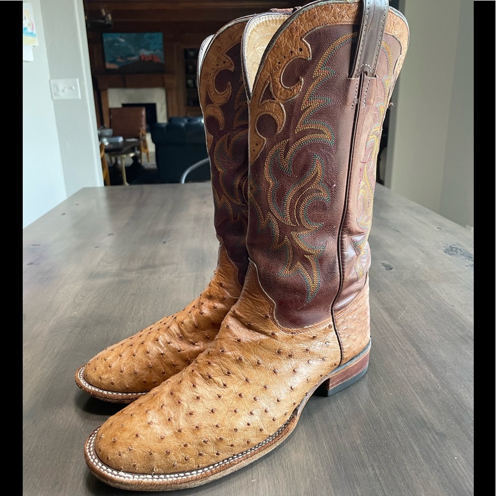 Full Quill Ostrich Boots